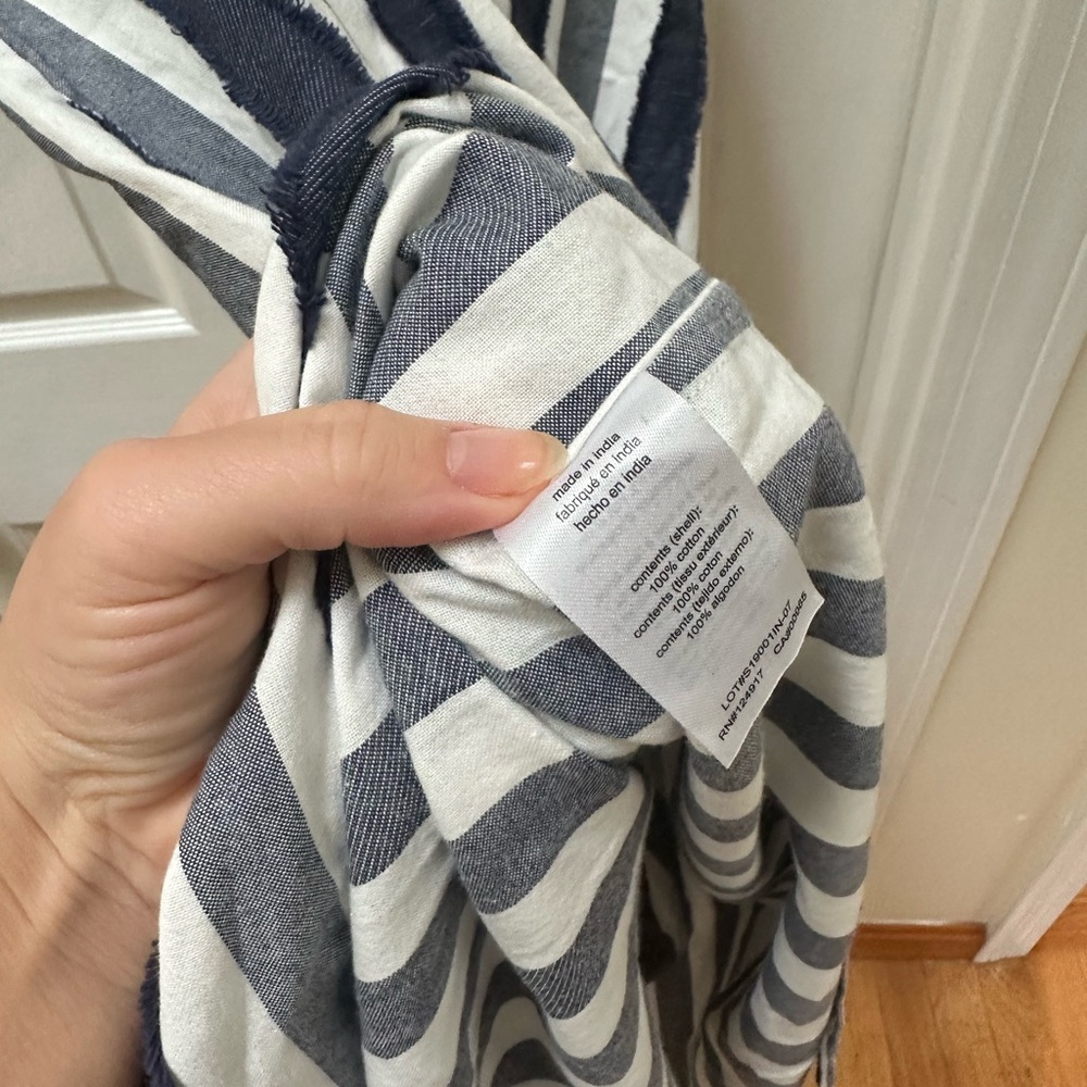 Onia Melanie Dress Striped Navy Blue White Midi Dress tank S Small - Picture 7 of 10